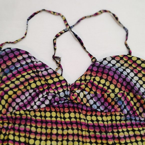 Valcom multicolor polka dots strappy tank cami - Picture 3 of 9